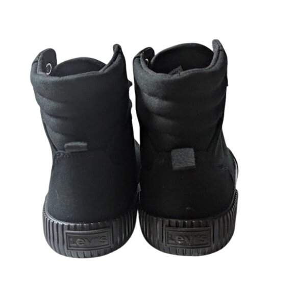 Levi's Womens Olivia Black Canvas Hightop Sneaker Shoes Size 7.5 New without Box - Picture 4 of 7